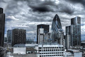 An image of the city of London on a cloudy day